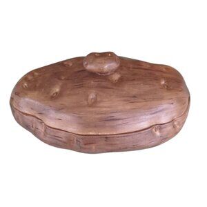 Funny Home Decor, Vintage Unique Ceramic Potato Shaped Container with Lid